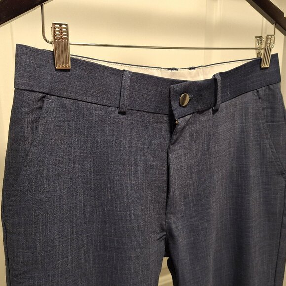 State & Liberty Athletic Fit Suit Pants - Heathered Navy - Picture 4 of 6